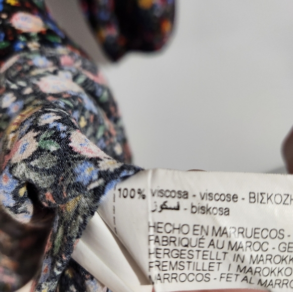 ZARA Floral Print Dress with 3/4 Sleeves, Size 11-12 Juniors - Picture 4 of 7